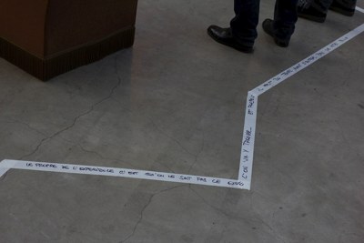 Traces écrites par les participants · L’Expérience du silence · Jeune Création · CENTQUATRE · 2012