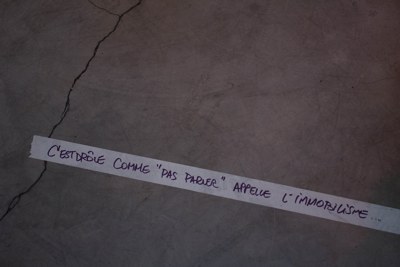 Traces écrites par les participants · L’Expérience du silence · Jeune Création · CENTQUATRE · 2012